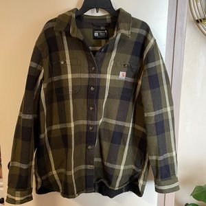 Mens green carhartt flannel